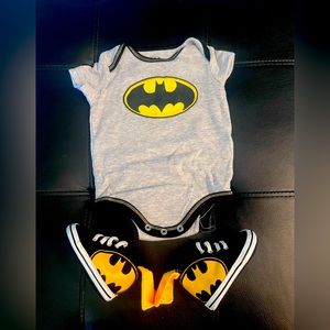 DC Comics Batman Onesie and Batman Shoes with Cape